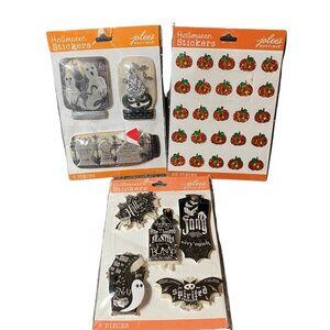 lot of 3 jolees boutique vintage 2014 halloween stickers 3d ghosts pumpkins tomb